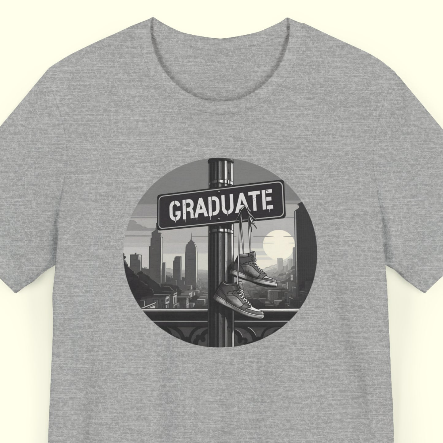 Street-Smart Graduate in Grayscale